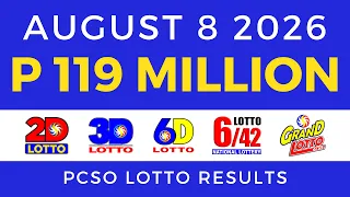 Lotto Result Today 9PM August 8 2026 PCSO