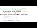 Finding the position of right most set bit