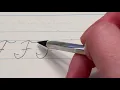 Capital F in cursive