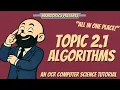 2 1 Algorithms Full Topic Revision OCR J277 9-1 Computer Science