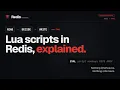 Redis Lua Scripting Explained EVAL KEYS ARGV EVALSHA