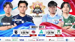 🔴 LIVE | MPL PH S18 | FILIPINO - Week 3 Day 3