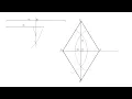 How to draw a rhombus given its two diagonals