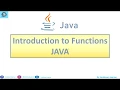 Java Tutorial For Beginners 18 - Introduction to Functions in Java Lockdown Learner