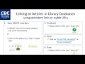 How to link to articles in the new EBSCO database interface