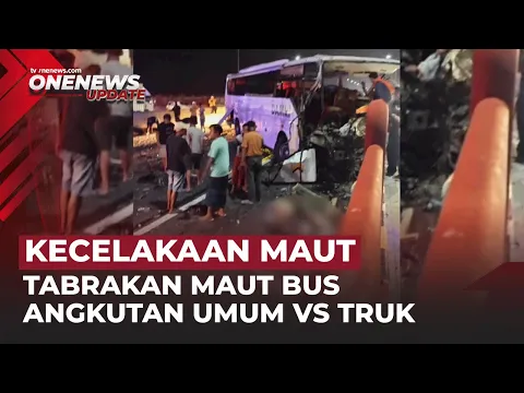 Tabrakan Maut Bus dan Truk Gandeng, Dua Nyawa Melayang