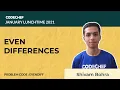 Even Differences EVENDIFF January Lunchtime 2021 Shivam Bohra