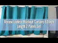 Review Joydeco Blackout Curtains 63 Inch Length 2 Panels Set Thermal Insulated Long Curtains Drape