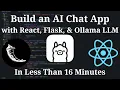 Built an AI Chat App with the Ollama LLM React Flask in 16 Minutes