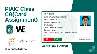 How to Create a Custom ID Card Using Python in Google Colab PIAIC Project Tutorial