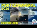Every Cruise Ship Homeported at Port Canaveral Right Now January 2026