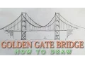 How to draw the Golden Gate Bridge EASY - San Francisco landmark