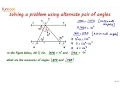 Parallel Lines and Transversal - Alternate Angles
