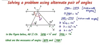 Parallel Lines and Transversal - Alternate Angles