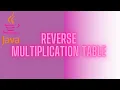 How to reverse a multiplication table JAVA