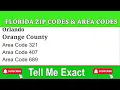 Orlando Orange County ZIP Code and Area Code