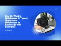 Day 23 What is Middleware Types Understand Middleware in Express js with Examples