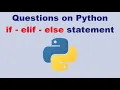Python if elif else