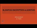 BLOWFISH ENCRYPTION ALGORITHM