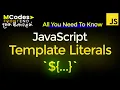 JavaScript template literal Every Developer Should Know in Sinhala