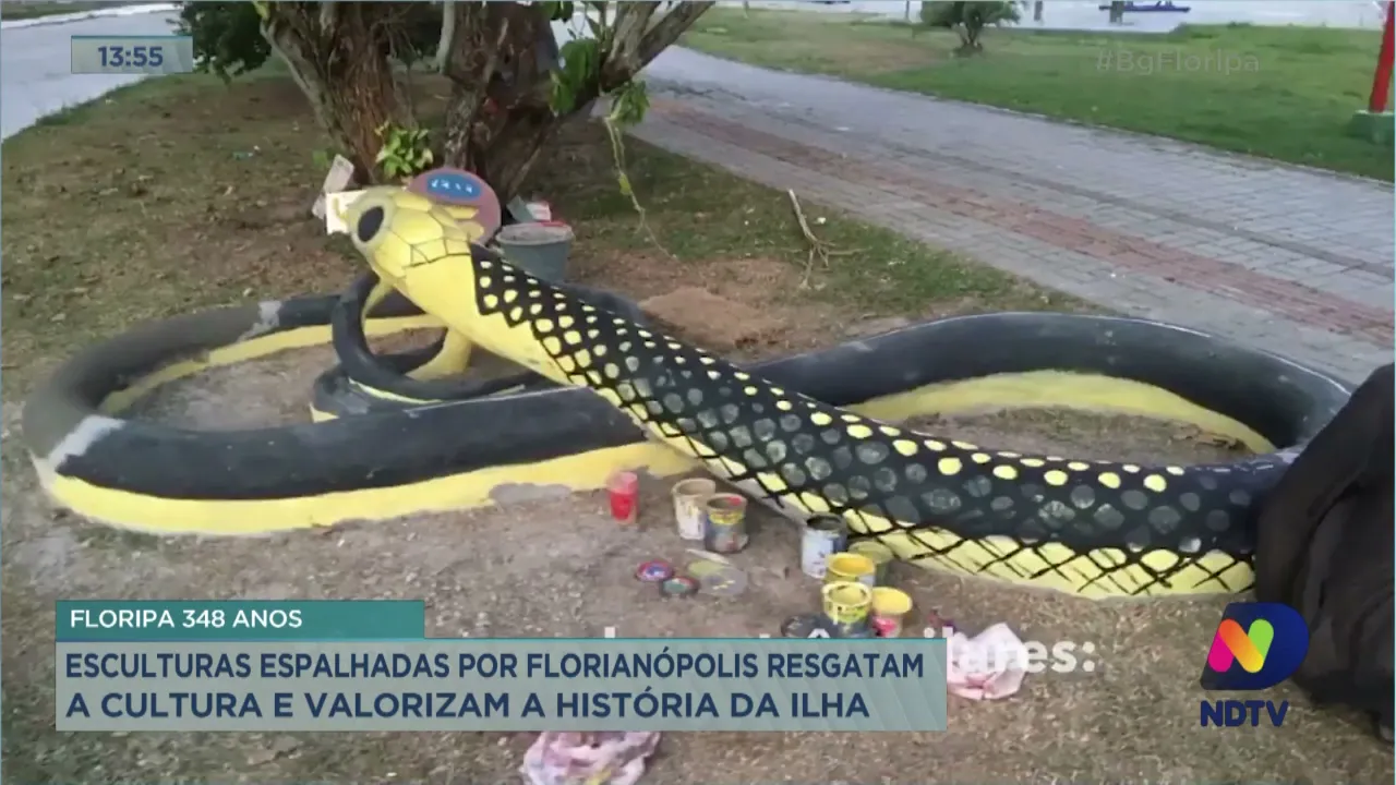 Esculturas espalhadas por Florianópolis resgatam a cultura e valorizam a história da capital