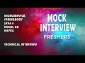 Mock Interview Java spring boot microservice Freshers