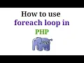 array foreach loop in php priyog educational in hindi
