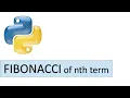 Python Tutorial 13 Python Program to find the nth term of Fibonacci series