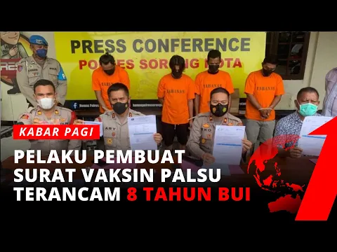 4 Tersangka Pembuat Surat Vaksin Palsu di Sorong Diancam 8 Tahun Penjara