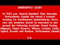 Environment Canada Alert Ready - Tornado Warning Regina and Surrounding Areas Saskatchewan