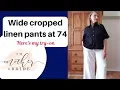 How to style wide linen cropped pants at 74