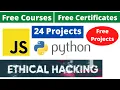 Udemy Free Certificate Courses 24 Projects Ethical Hacking JavaScript Python Online Classes