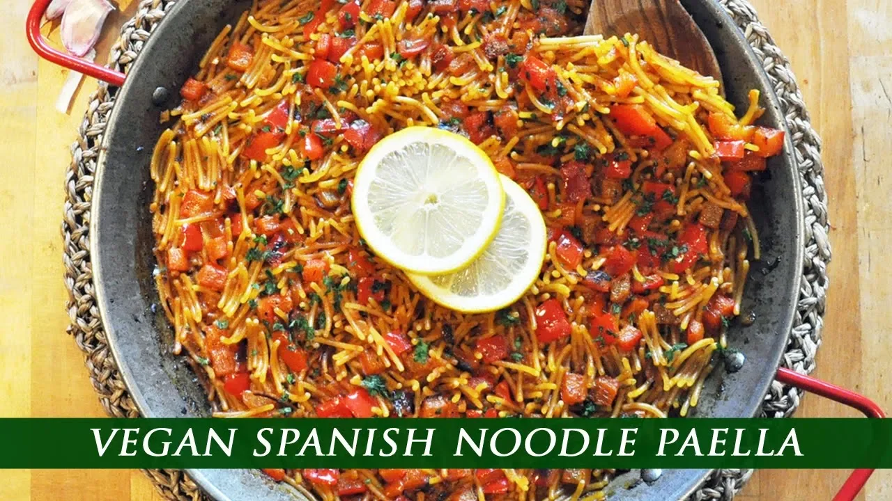 VEGAN FIDEU RECIPE    Spanish Noodle Paella