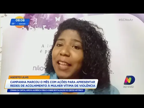 Agosto Lilás: SC no Ar recebe a coordenadora de Políticas Públicas para a Mulher de Florianópolis