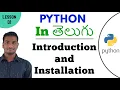 Python Language Introduction in Telugu Python in Telugu Lesson - 1