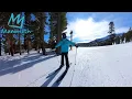 Follow cam skiing Eagle Lodge Mammoth