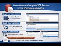 How to generating script in SQL Server with Schema and Data Step by Step