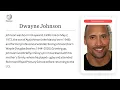 Dwayne Johnson Wikipedia by Comovid AI platorm