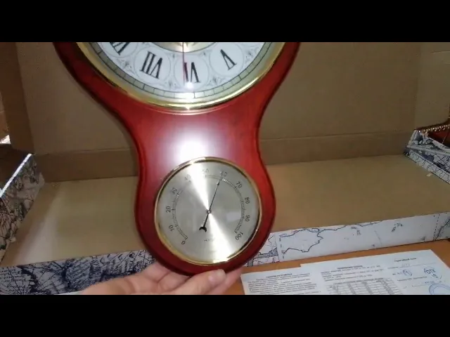 Видео-обзор Метеостанция настенная 'Ларсен' с часами 76 см