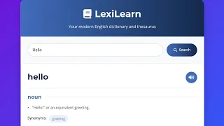English Dictionary Project using HTML CSS JavaScript Dictionary Web App Tutorial