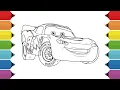 Coloring Lightning McQueen Disney Pixar Cars Coloring Page