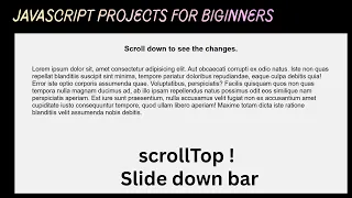 Slide down bar on scroll Show and Hide Navigation bar on Scroll Sticky navbar on scroll
