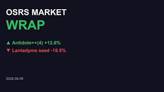 OSRS Weekly Market Wrap 2026-08-09 Antidote 4 12 6