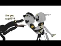Murder Drone N and V Meets The Night Feeder - Stick Nodes Animation
