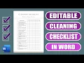 Create a Cleaning Checklist in Word save as a PDF EASY TUTORIAL