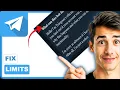 How to fix limit exceeded in Telegram Fast Way Updated 2026