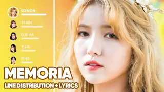 Download GFRIEND - Memoria Korean Ver. (Line Distribution + Lyrics Color Coded) PATREON REQUESTED MP3