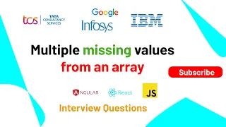How to find out multiple missing values from an array Interview question