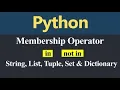 Python Membership Operators and Bitwise Operators 1