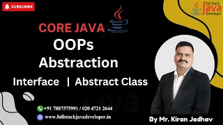 Abstraction in Java OOPs Concept Interface Abstract Class Learn with Mr Kiran Jadhav